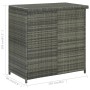 Set aus einem Tisch und zwei Stühlen für den Garten, 3-teilig, aus grauem synthetischem Rattan. von vidaXL, Möbelsets für Küc...
