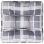 Cushion for pallet sofa in gray checkered fabric 58x58x10 cm by , Cushions for chairs and sofas - Ref: Foro24-360914, Price: ...
