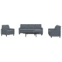Set of sofas with 4 dark gray velvet cushions by , Sofas - Ref: Foro24-3278362, Price: 664,69 €, Discount: %