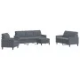 Set of sofas with 4 dark gray velvet cushions by , Sofas - Ref: Foro24-3278362, Price: 622,94 €, Discount: %