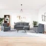Set of sofas with 4 dark gray velvet cushions by , Sofas - Ref: Foro24-3278362, Price: 622,94 €, Discount: %