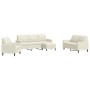 4-piece cream velvet sofa set with cushions by , Sofas - Ref: Foro24-3278369, Price: 759,87 €, Discount: %