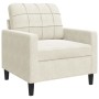 4-piece cream velvet sofa set with cushions by , Sofas - Ref: Foro24-3278369, Price: 759,87 €, Discount: %