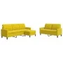 3-piece velvet yellow sofa set with cushions by , Sofas - Ref: Foro24-3278407, Price: 555,57 €, Discount: %
