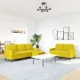 3-piece velvet yellow sofa set with cushions by , Sofas - Ref: Foro24-3278407, Price: 555,57 €, Discount: %