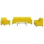Set of sofas with 4 pieces of yellow velvet cushions by , Sofas - Ref: Foro24-3278447, Price: 707,25 €, Discount: %