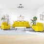Juego de sofás con cojines 4 piezas terciopelo amarillo de , Sofás - Ref: Foro24-3278447, Precio: 719,14 €, Descuento: %