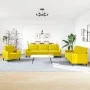 Set of sofas with 4 pieces of yellow velvet cushions by , Sofas - Ref: Foro24-3278447, Price: 707,25 €, Discount: %