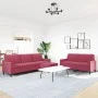 3-piece velvet burgundy sofa set with cushions by , Sofas - Ref: Foro24-3278485, Price: 552,70 €, Discount: %