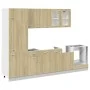 Küchenmöbel-Set, 8-teilig, aus Sonoma-Eichen-Ingenieurholz. von , Küchenschränke - Ref: Foro24-3307655, Preis: 513,31 €, Raba...