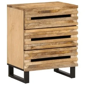 Solid rough mango wood bedside table 50x34x62 cm by , Nightstands - Ref: Foro24-377481, Price: 90,58 €, Discount: %