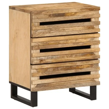 Solid rough mango wood bedside table 50x34x62 cm by , Nightstands - Ref: Foro24-377481, Price: 90,58 €, Discount: %