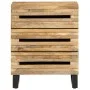 Solid rough mango wood bedside table 50x34x62 cm by , Nightstands - Ref: Foro24-377481, Price: 90,58 €, Discount: %