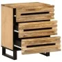 Solid rough mango wood bedside table 50x34x62 cm by , Nightstands - Ref: Foro24-377481, Price: 90,58 €, Discount: %