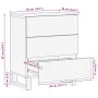 Massiver Nachttisch aus rauer Mangoholz 50x34x62 cm. von , Nachttische - Ref: Foro24-377481, Preis: 90,58 €, Rabatt: %