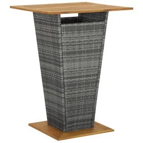 Stehtisch aus synthetischem Rattan und Akazienholz grau 80x80x110 cm von vidaXL, Gartentische - Ref: Foro24-313466, Preis: 22...
