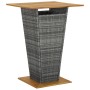 High table made of synthetic rattan and gray acacia wood 80x80x110 cm by vidaXL, Garden tables - Ref: Foro24-313466, Price: 2...