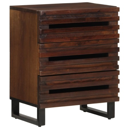 Mesita de noche madera maciza mango marrón 50x34x62 cm de , Mesitas de noche - Ref: Foro24-377483, Precio: 73,74 €, Descuento: %