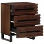 Mesita de noche madera maciza mango marrón 50x34x62 cm de , Mesitas de noche - Ref: Foro24-377483, Precio: 73,07 €, Descuento: %