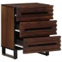 Mesita de noche madera maciza mango marrón 50x34x62 cm de , Mesitas de noche - Ref: Foro24-377483, Precio: 73,74 €, Descuento: %