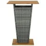 Mesa alta ratán sintético y madera de acacia gris 80x80x110 cm de vidaXL, Mesas de jardín - Ref: Foro24-313466, Precio: 225,9...