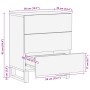 Mesita de noche madera maciza mango marrón 50x34x62 cm de , Mesitas de noche - Ref: Foro24-377483, Precio: 73,74 €, Descuento: %