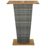 Mesa alta ratán sintético y madera de acacia gris 80x80x110 cm de vidaXL, Mesas de jardín - Ref: Foro24-313466, Precio: 225,9...