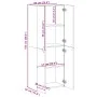 Smoked oak wood filing cabinet 60x32x153 cm by , Filing cabinets - Ref: Foro24-3276648, Price: 115,11 €, Discount: %