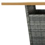 High table made of synthetic rattan and gray acacia wood 80x80x110 cm by vidaXL, Garden tables - Ref: Foro24-313466, Price: 2...