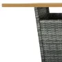 High table made of synthetic rattan and gray acacia wood 80x80x110 cm by vidaXL, Garden tables - Ref: Foro24-313466, Price: 2...