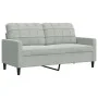 3-piece light gray velvet sofa set with cushions by , Sofas - Ref: Foro24-3278451, Price: 634,37 €, Discount: %