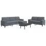Juego de sofás con cojines 3 piezas terciopelo gris oscuro de , Sofás - Ref: Foro24-3278502, Precio: 560,46 €, Descuento: %