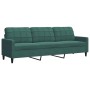 Set of sofas with 3 dark green velvet cushions by , Sofas - Ref: Foro24-3278453, Price: 776,69 €, Discount: %
