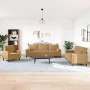 3-piece brown velvet sofa set with cushions by , Sofas - Ref: Foro24-3278458, Price: 695,42 €, Discount: %