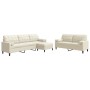 Sofagarnitur mit 3-teiligen cremefarbenen Samtkissen. von , Sofas - Ref: Foro24-3278509, Preis: 647,11 €, Rabatt: %