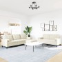 Sofagarnitur mit 3-teiligen cremefarbenen Samtkissen. von , Sofas - Ref: Foro24-3278509, Preis: 647,11 €, Rabatt: %
