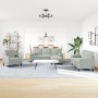 Set of sofas with 4 light gray velvet cushions by , Sofas - Ref: Foro24-3278381, Price: 648,58 €, Discount: %