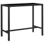 Mesa alta de jardín ratán sintético y vidrio negro 130x60x110cm de vidaXL, Mesas de jardín - Ref: Foro24-313461, Precio: 153,...