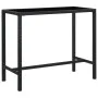 Synthetic rattan and black glass garden high table 130x60x110cm by vidaXL, Garden tables - Ref: Foro24-313461, Price: 151,56 ...