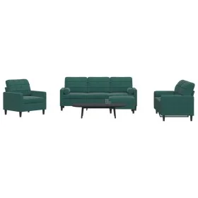 Set of sofas with 4 dark green velvet cushions by , Sofas - Ref: Foro24-3278383, Price: 798,67 €, Discount: %