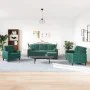 Set of sofas with 4 dark green velvet cushions by , Sofas - Ref: Foro24-3278383, Price: 798,67 €, Discount: %