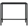 Mesa alta de jardín ratán sintético y vidrio negro 130x60x110cm de vidaXL, Mesas de jardín - Ref: Foro24-313461, Precio: 153,...