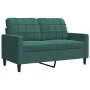Set of sofas with 4 dark green velvet cushions by , Sofas - Ref: Foro24-3278383, Price: 798,67 €, Discount: %