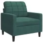 Set of sofas with 4 dark green velvet cushions by , Sofas - Ref: Foro24-3278383, Price: 798,67 €, Discount: %
