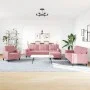 4-piece pink velvet sofa set with cushions by , Sofas - Ref: Foro24-3278464, Price: 817,66 €, Discount: %