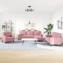 Sofagarnitur mit 4-teiligen rosa Samtkissen. von , Sofas - Ref: Foro24-3278464, Preis: 831,40 €, Rabatt: %