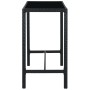 Mesa alta de jardín ratán sintético y vidrio negro 130x60x110cm de vidaXL, Mesas de jardín - Ref: Foro24-313461, Precio: 153,...