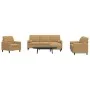 Set of sofas with 4 brown velvet cushions by , Sofas - Ref: Foro24-3278388, Price: 756,00 €, Discount: %