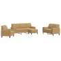 Set of sofas with 4 brown velvet cushions by , Sofas - Ref: Foro24-3278388, Price: 756,00 €, Discount: %