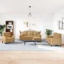 Sofagarnitur mit 4-teiligen braunen Samtkissen von , Sofas - Ref: Foro24-3278388, Preis: 756,00 €, Rabatt: %